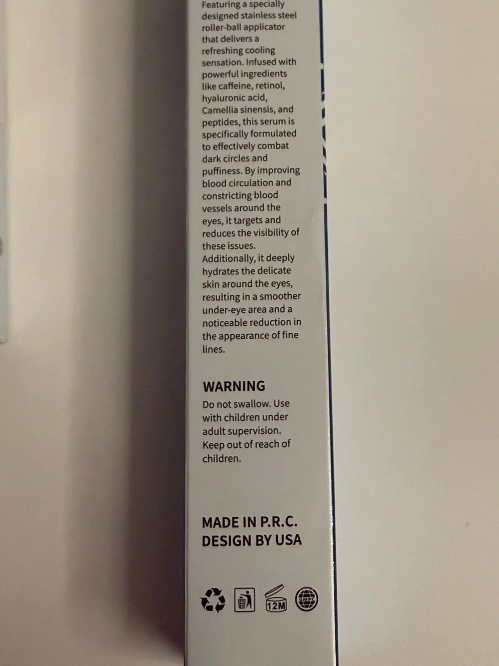 NEW-4 pack-5% Caffeine Eye Serum 360 Roller (0.5 fl oz / 15 ml)